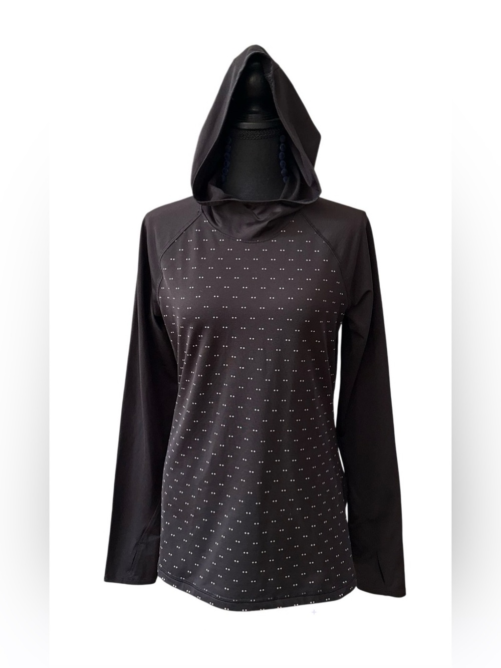 Old Navy Active Go Dry Black Scuba Hooded Long-Sleeve Pullover Jacket